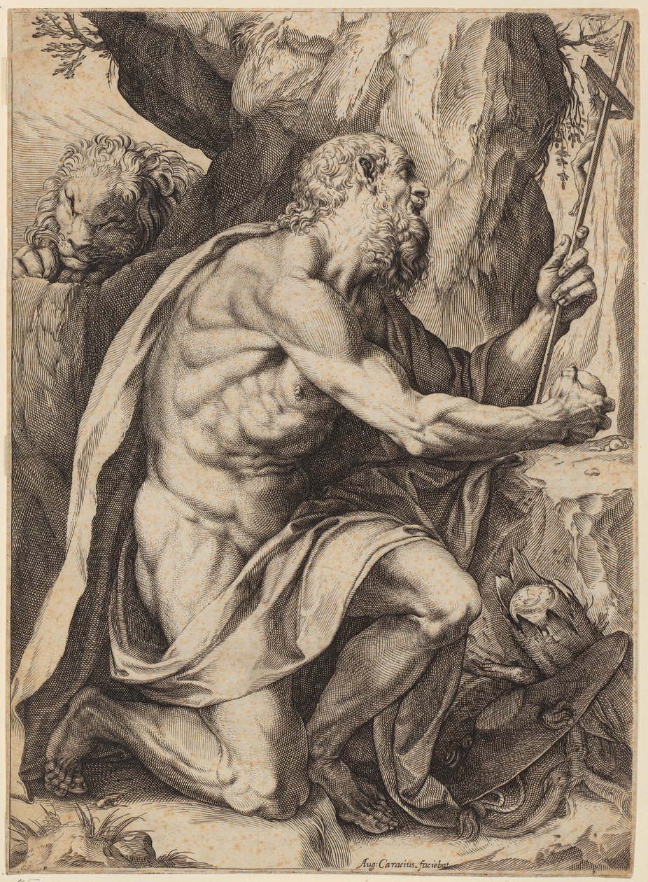 Święty Hieronim autorstwa Agostino Carracci