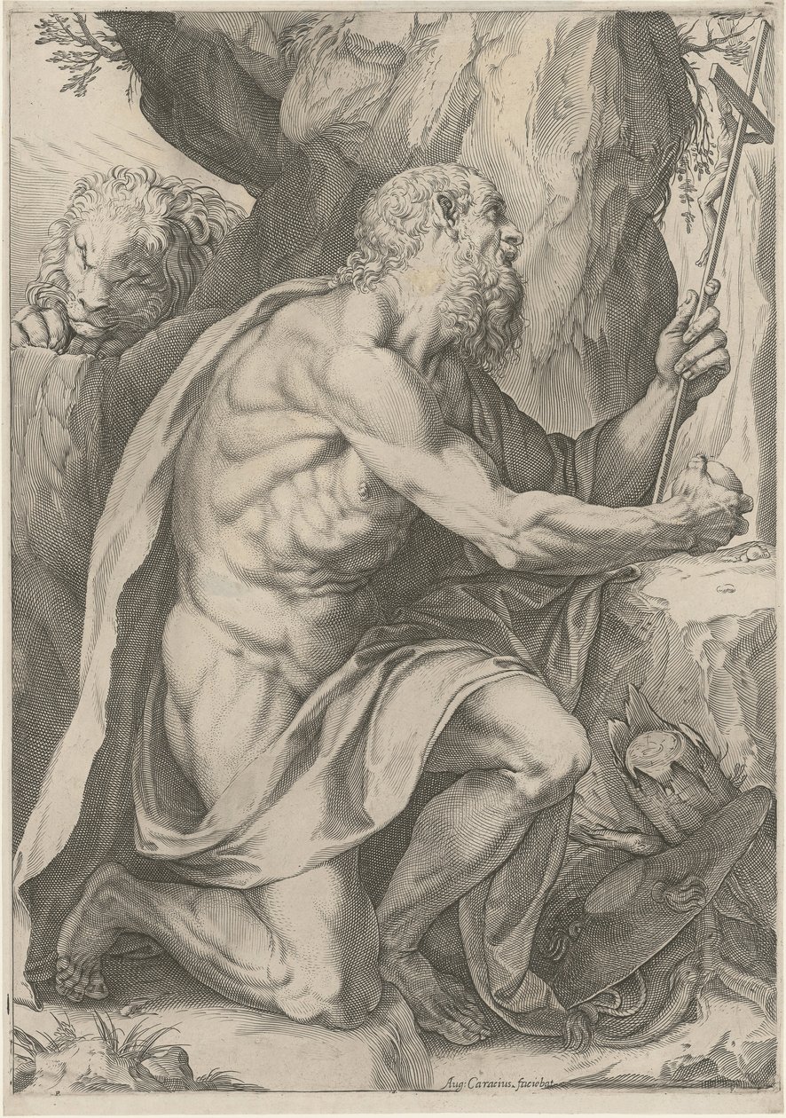 Święty Hieronim autorstwa Agostino Carracci