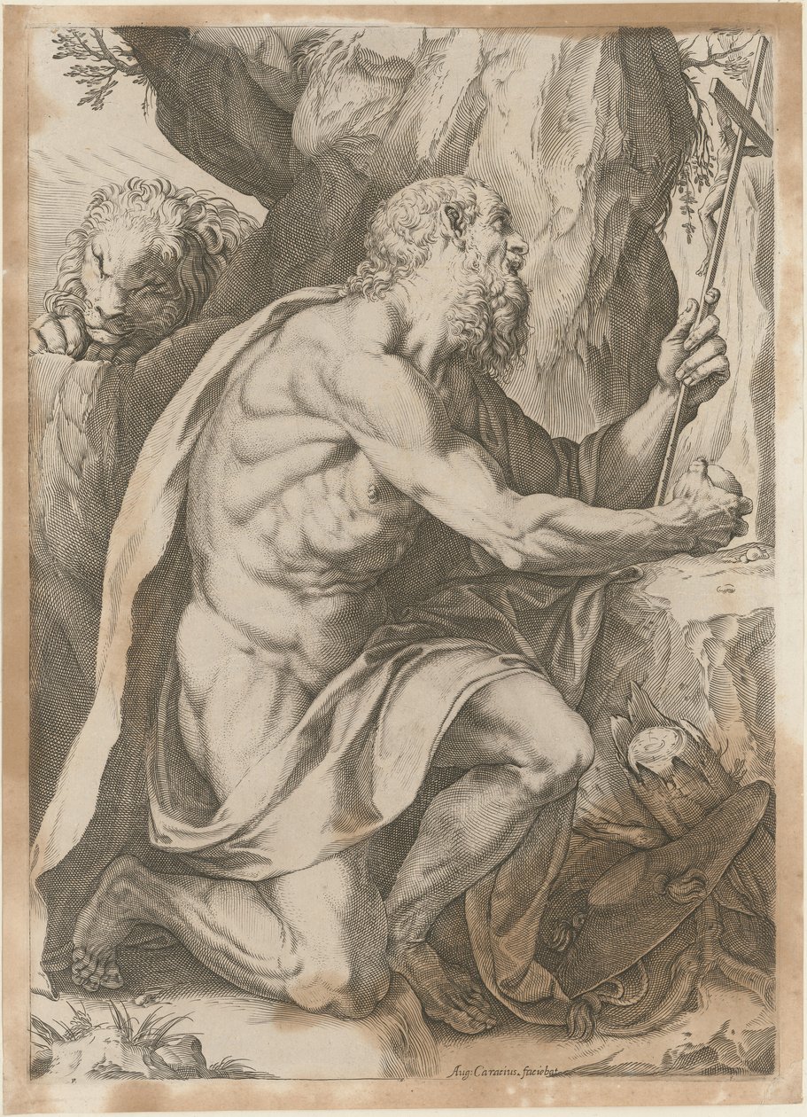 Święty Hieronim autorstwa Agostino Carracci