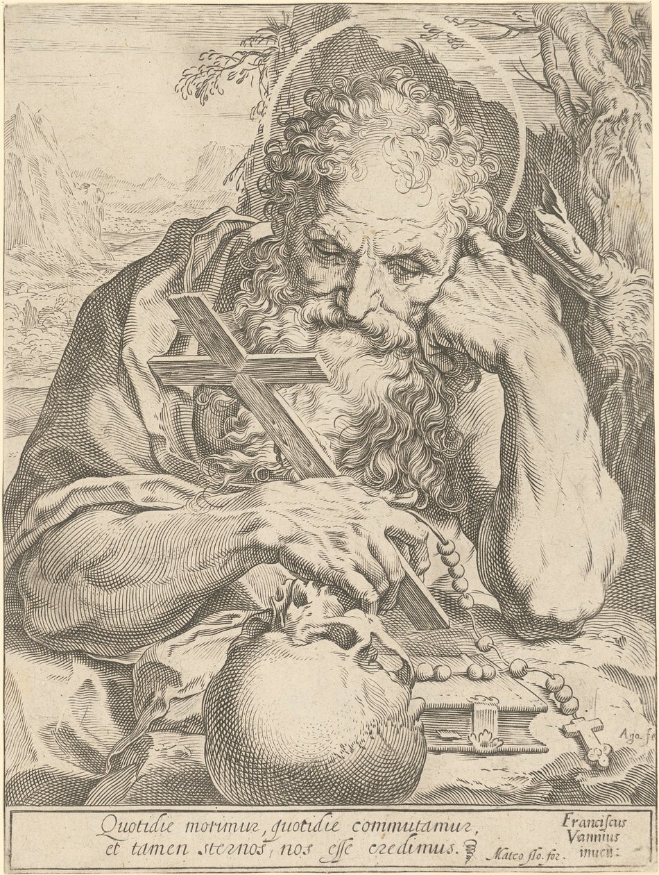 Święty Hieronim autorstwa Agostino Carracci