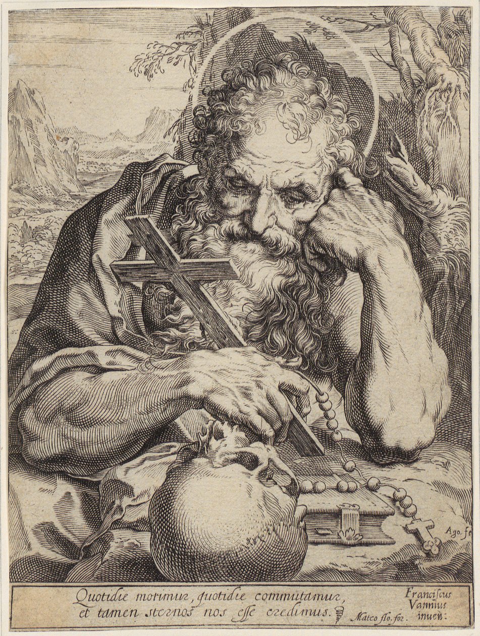 Święty Hieronim autorstwa Agostino Carracci