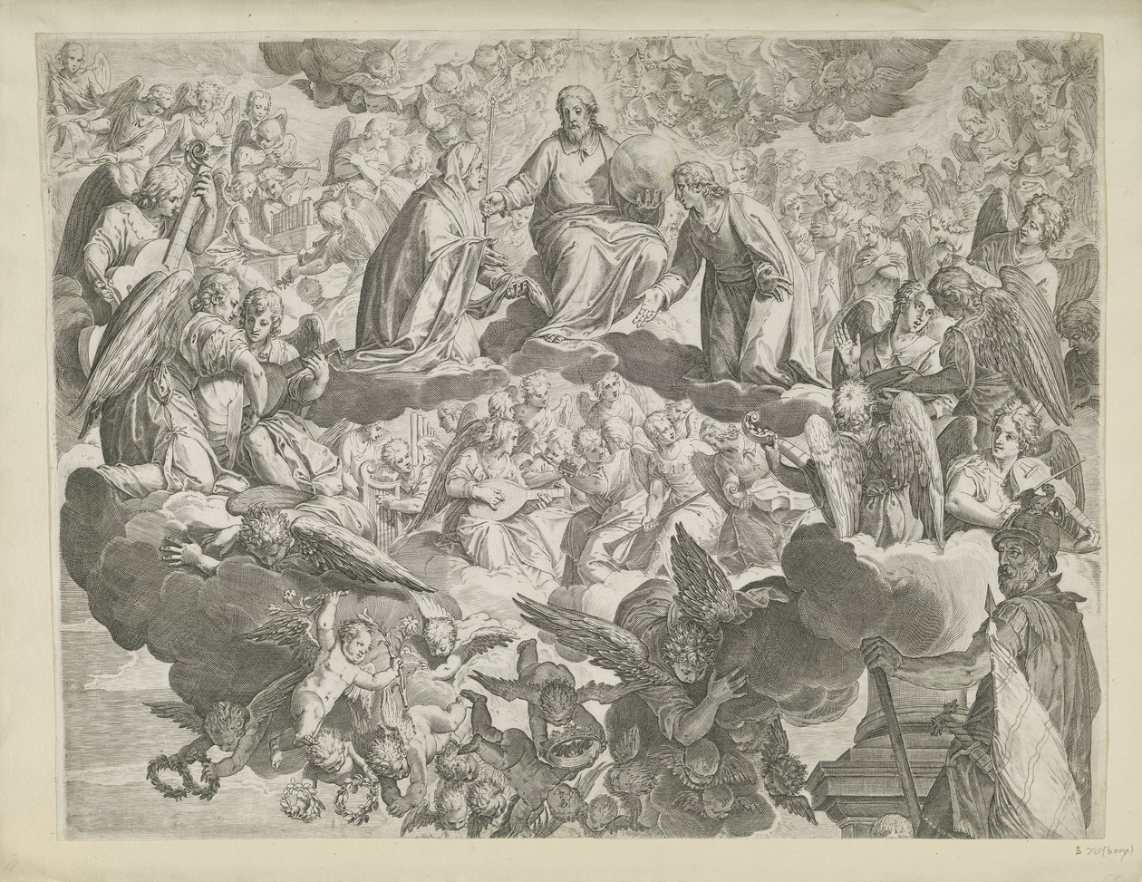 Męczeństwo św. Justyny ​​z Padwy (górna połowa) autorstwa Agostino Carracci