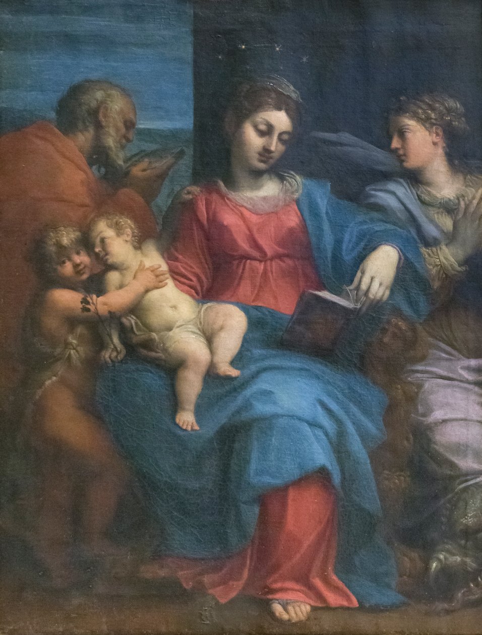 Święta rodzina ze św Małgorzatą autorstwa Agostino Carracci