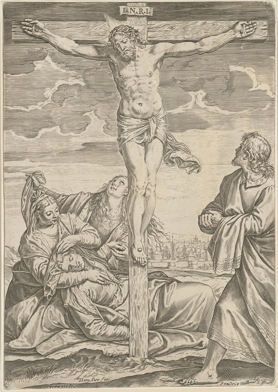 Ukrzyżowanie autorstwa Agostino Carracci