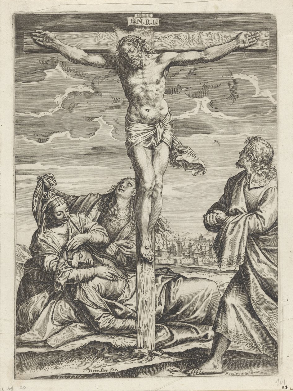 Ukrzyżowanie Chrystusa autorstwa Agostino Carracci