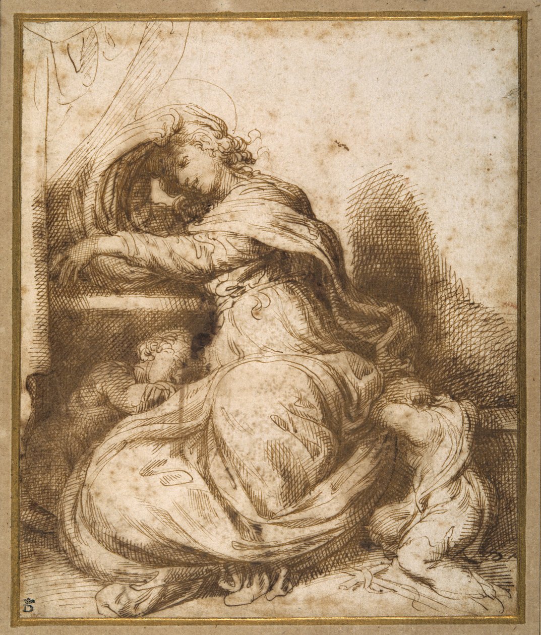Madonna i Dzieciątko ze św. autorstwa Agostino Carracci