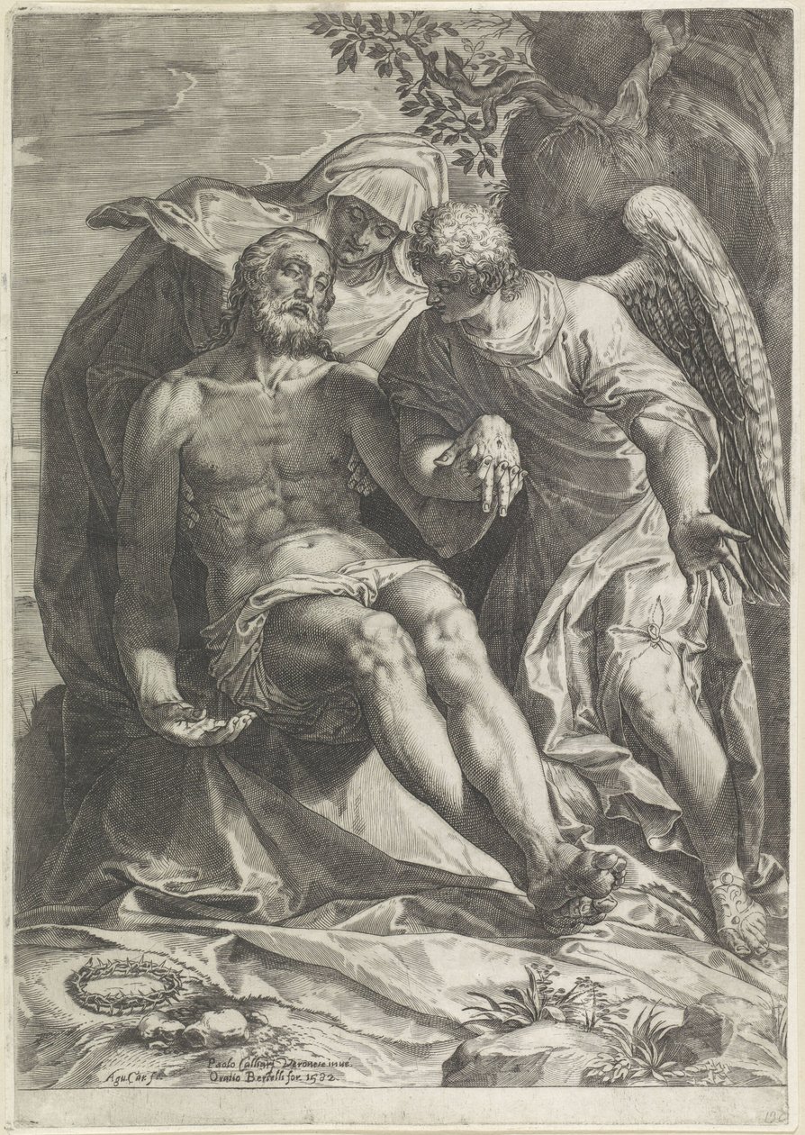 Maryja z Ciałem Chrystusa (Pieta) autorstwa Agostino Carracci