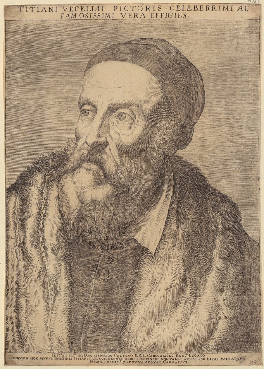 Portret Tycjana autorstwa Agostino Carracci