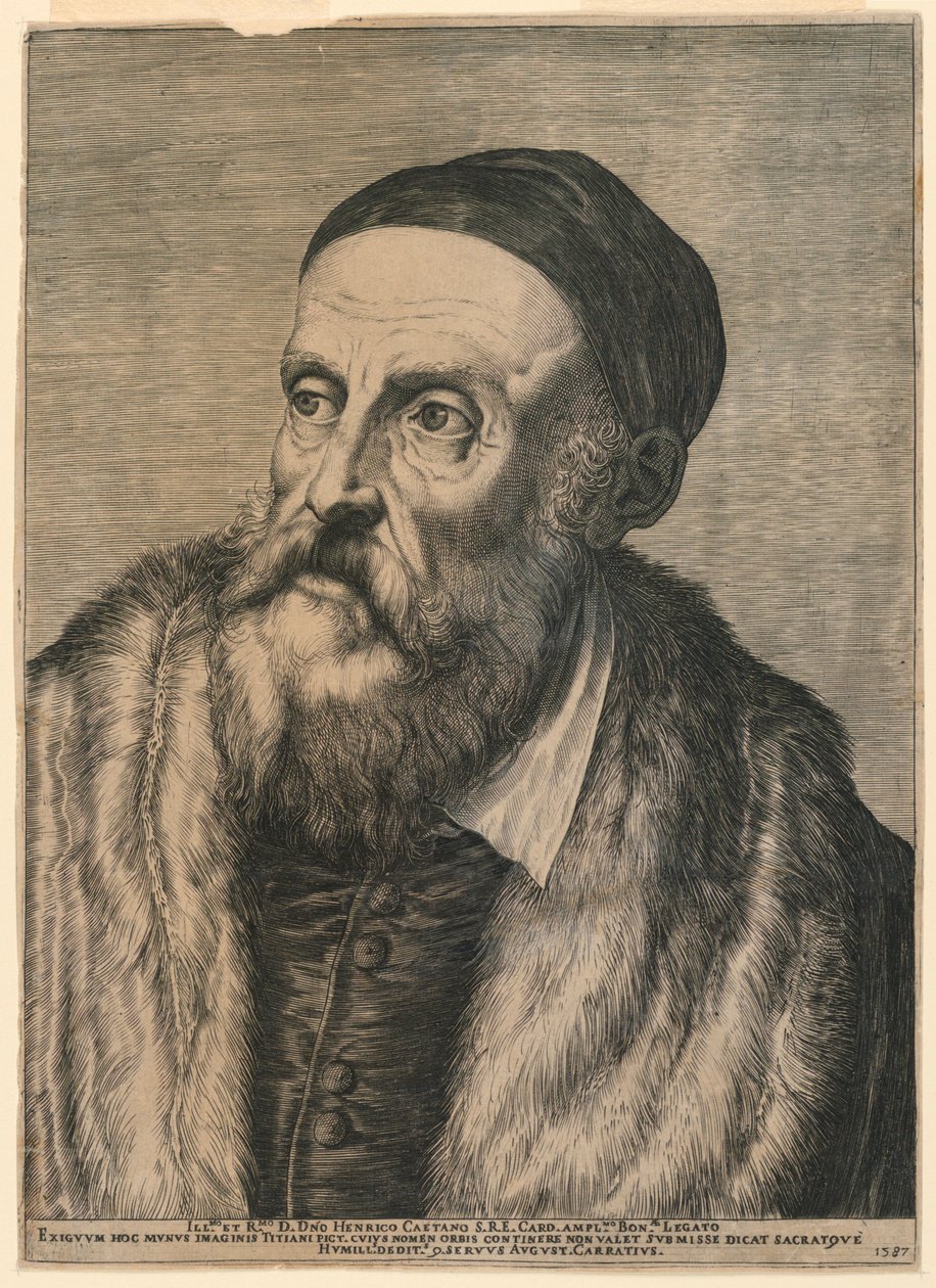 Portret Tycjana autorstwa Agostino Carracci