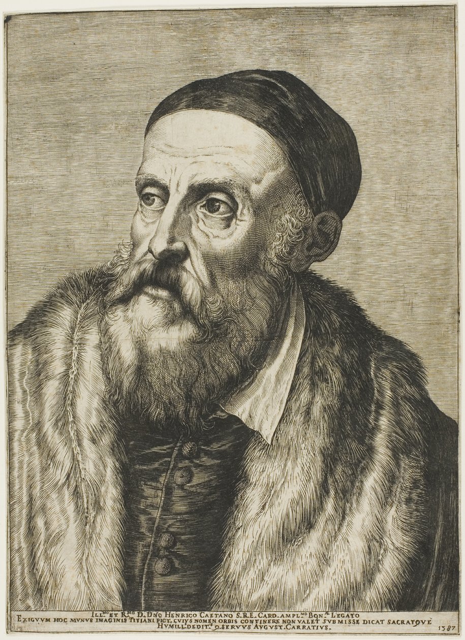 Portret Tycjana autorstwa Agostino Carracci
