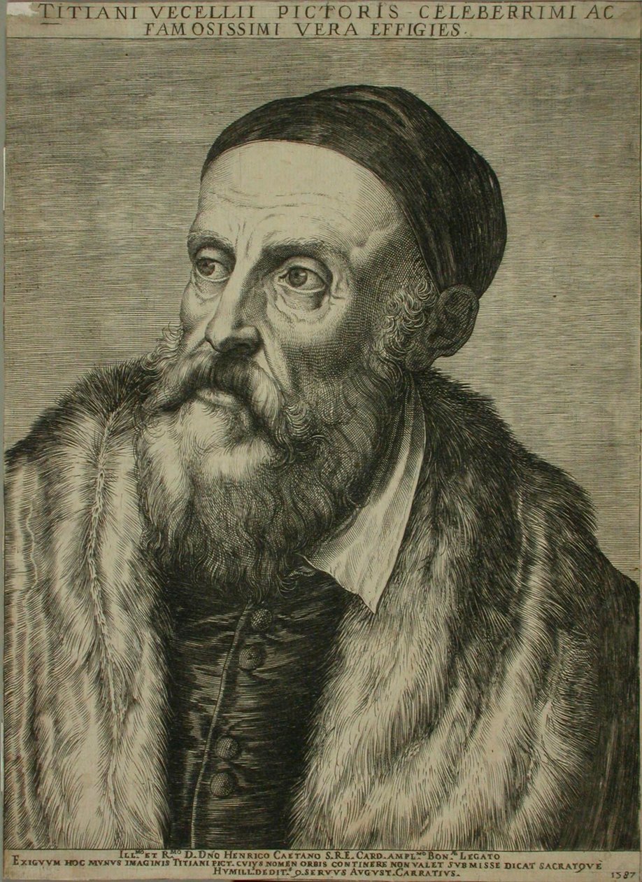 Portret Tycjana autorstwa Agostino Carracci