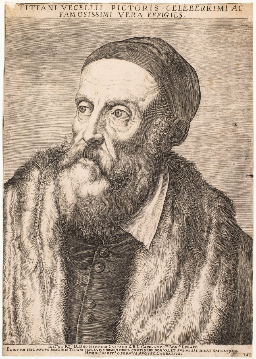 Portret Tycjana autorstwa Agostino Carracci