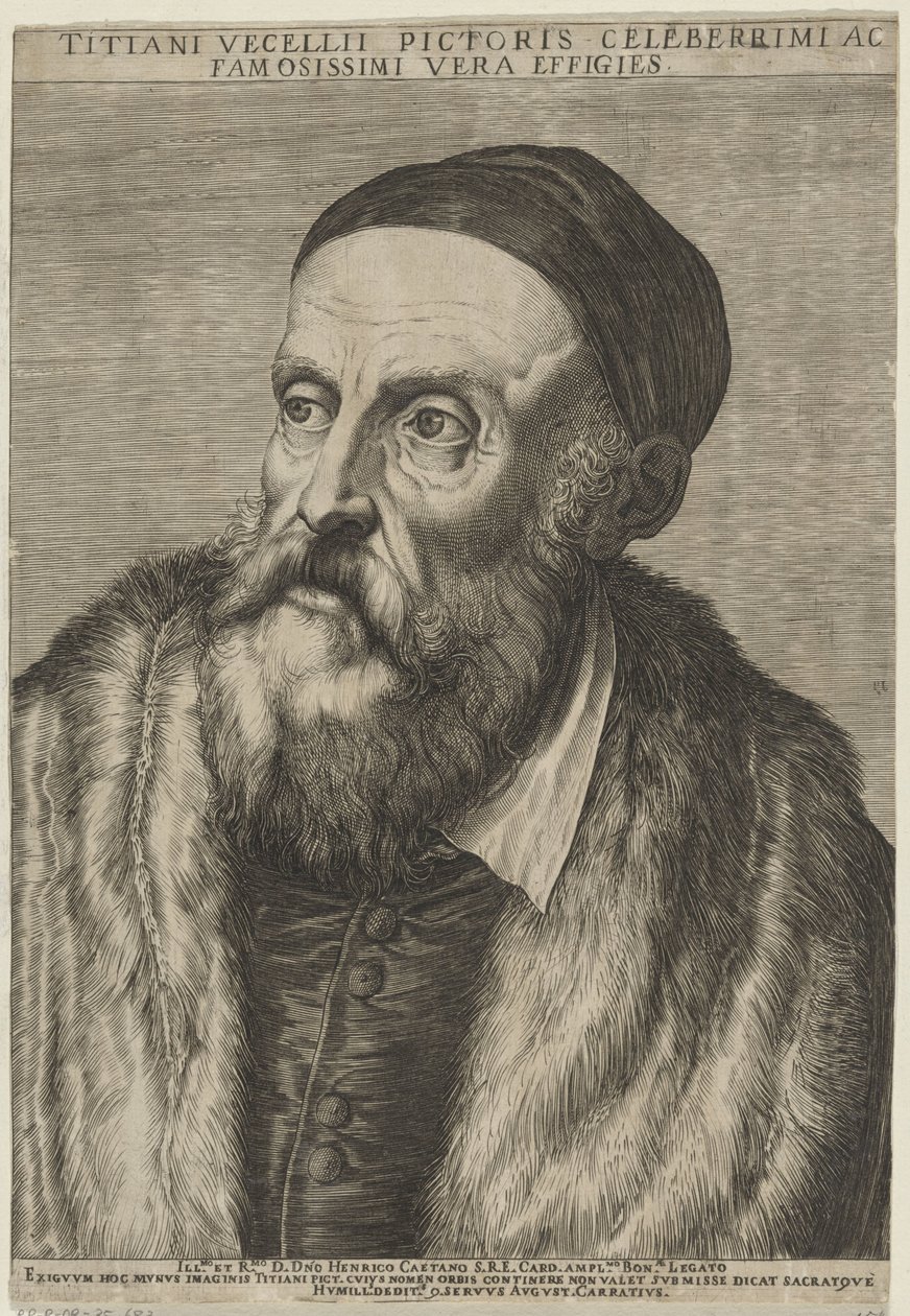 Portret malarza Tycjana autorstwa Agostino Carracci