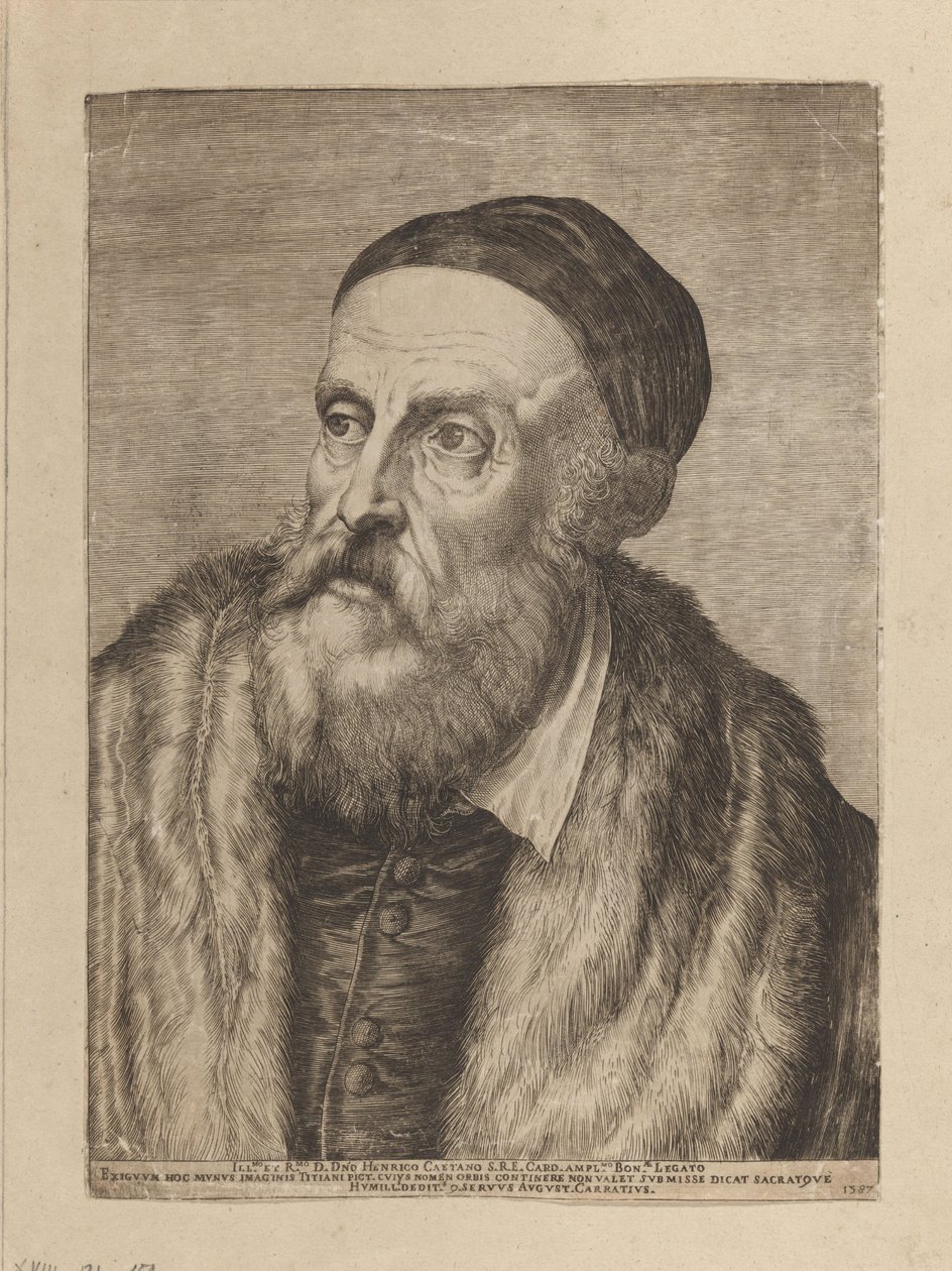Portret malarza Tycjana autorstwa Agostino Carracci