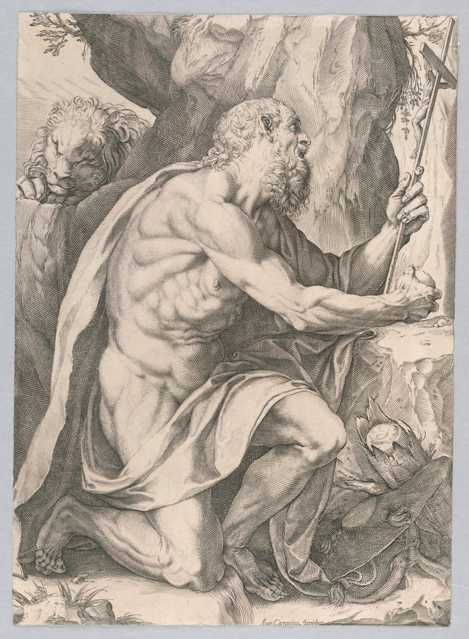 Święty Hieronim autorstwa Agostino Carracci