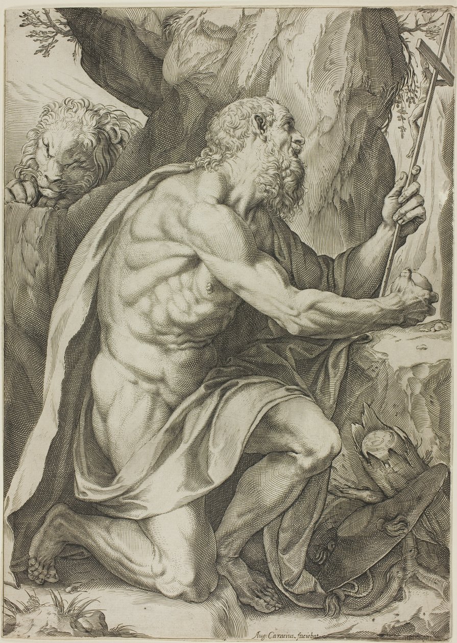 Święty Hieronim w pokucie autorstwa Agostino Carracci