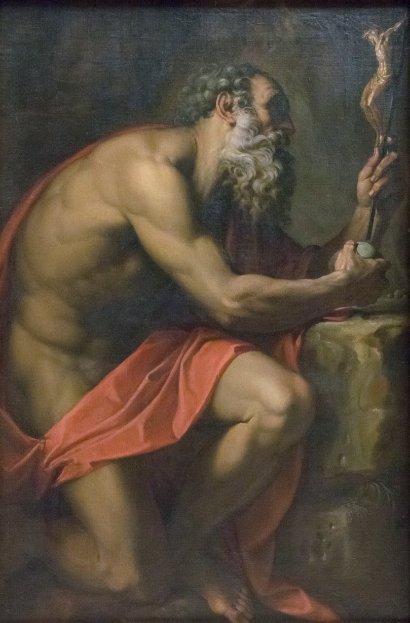 Św. Hieronim autorstwa Agostino Carracci