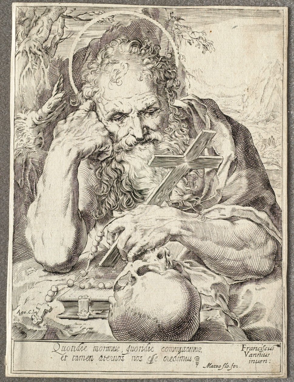 Święty Hieronim autorstwa Agostino Carracci