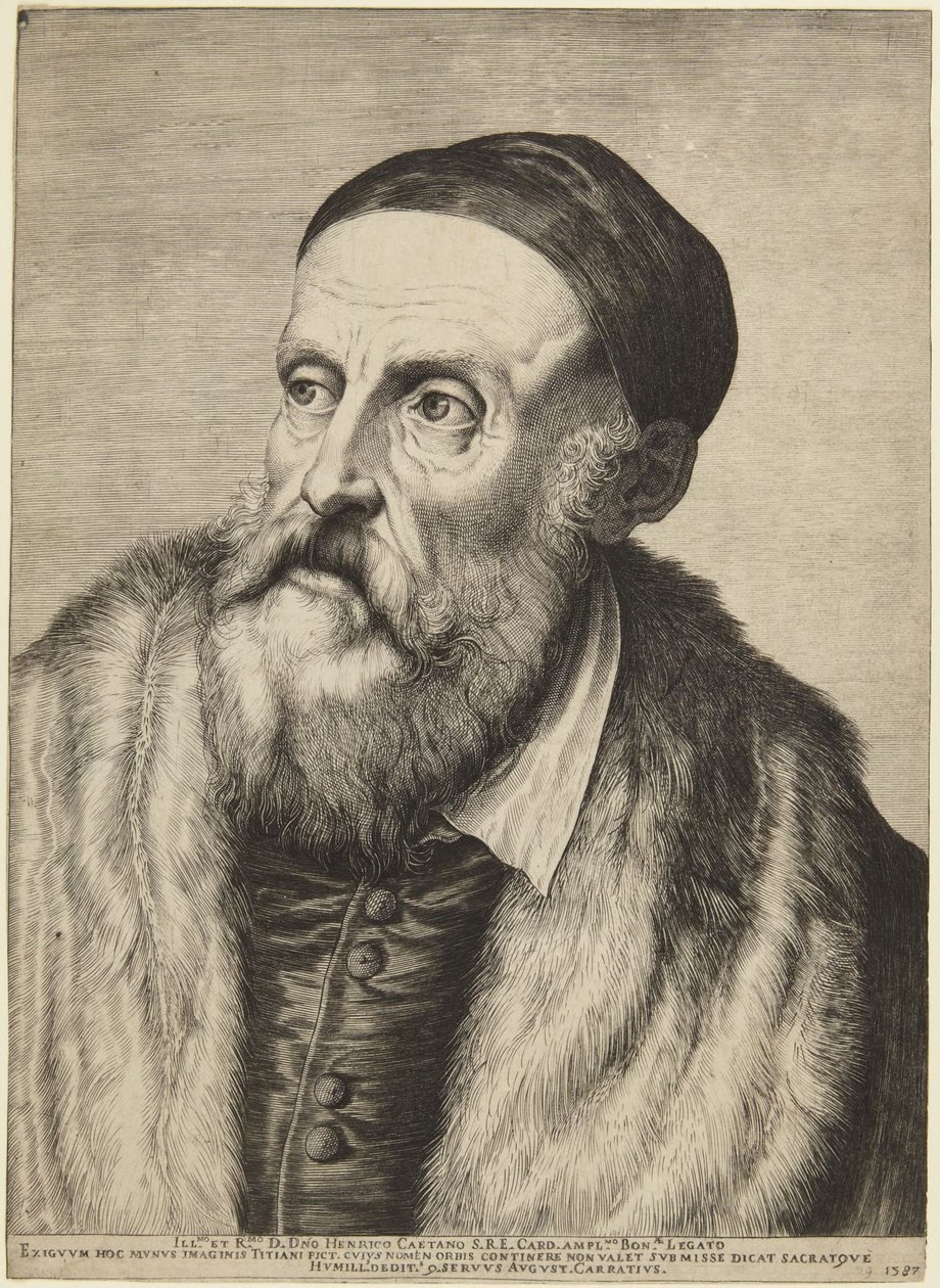 Tycjan  (Bartsch 14 I; Calvesi/Casale 124) autorstwa Agostino Carracci