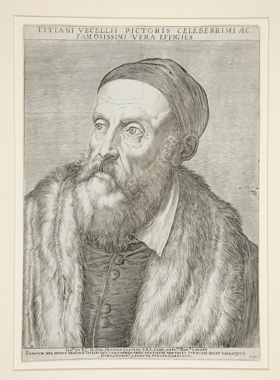 Tiziano Vecelli (Tycjan) autorstwa Agostino Carracci