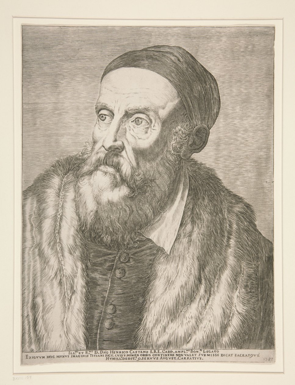 Tiziano Vecelli (Tycjan) autorstwa Agostino Carracci