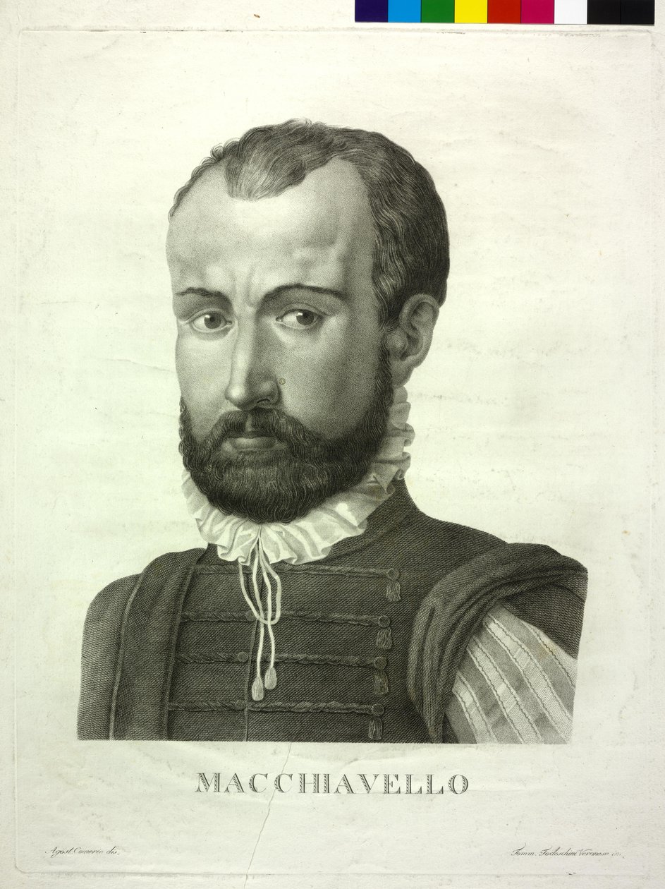 Niccolo Machiavelli autorstwa Agostino Comerio