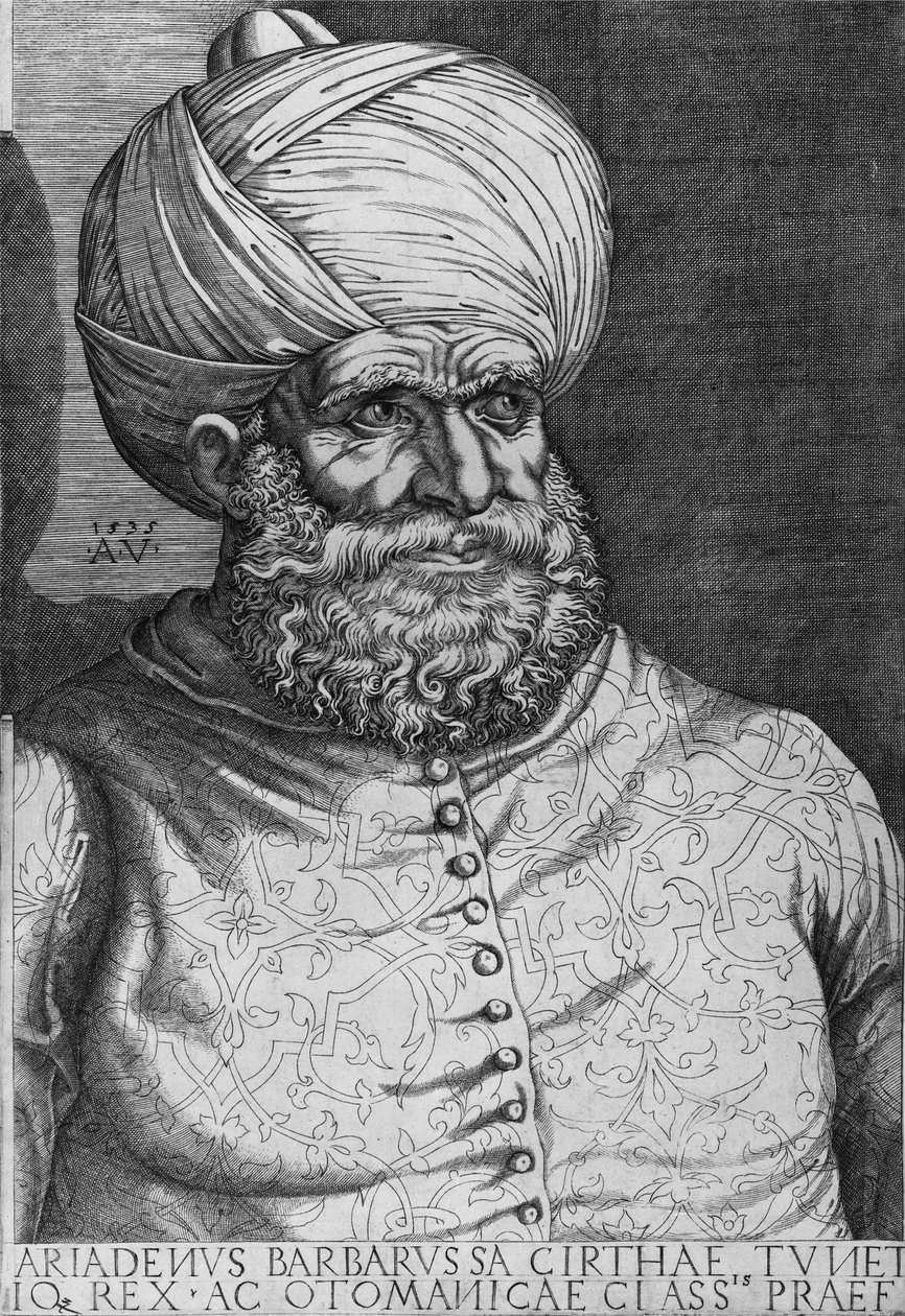 Barbarossa (Khayr ad-Din) (zm. 1546) 1535 autorstwa Agostino Musi