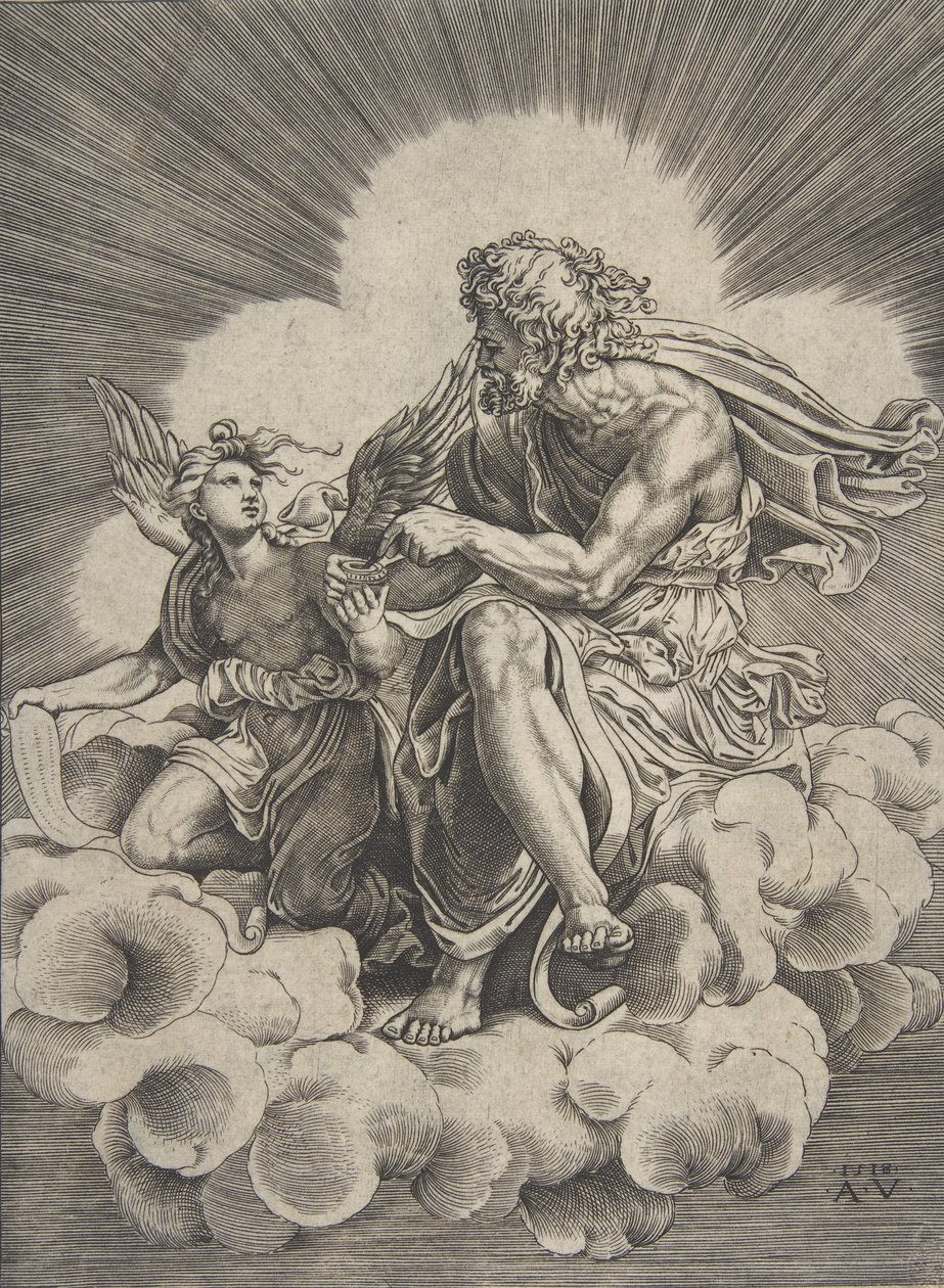 Św. Mateusz, dat. 1518. autorstwa Agostino Veneziano
