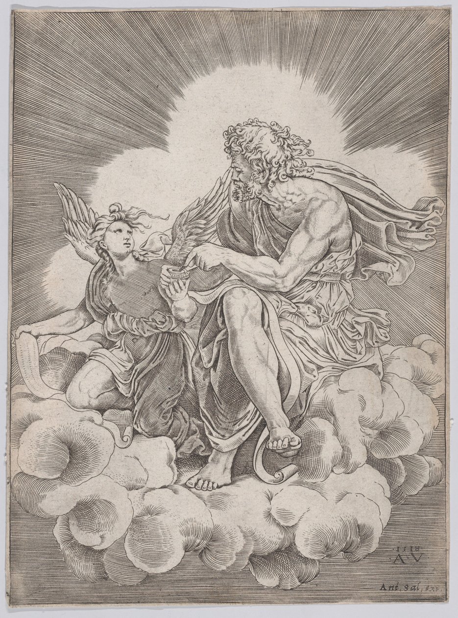 Św. Mateusz, dat. 1518. autorstwa Agostino Veneziano