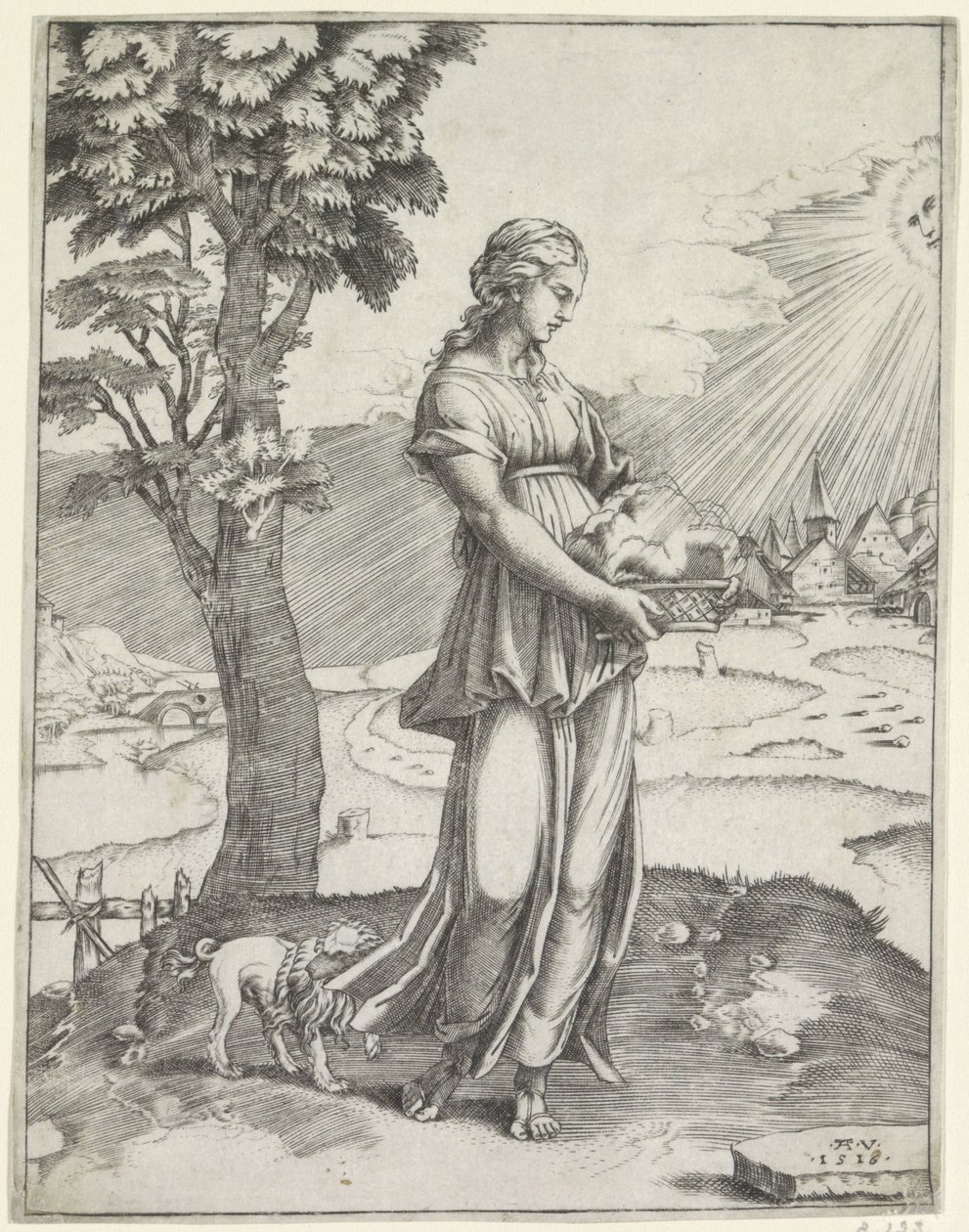 Sibille van Cumae autorstwa Agostino Veneziano