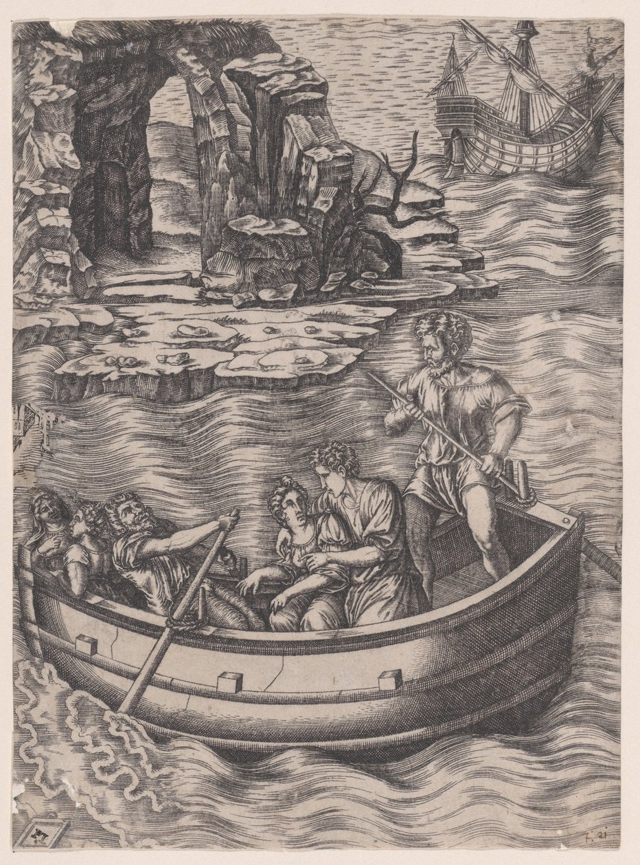 Kora, ca. 1514-36. autorstwa Agostino Veneziano