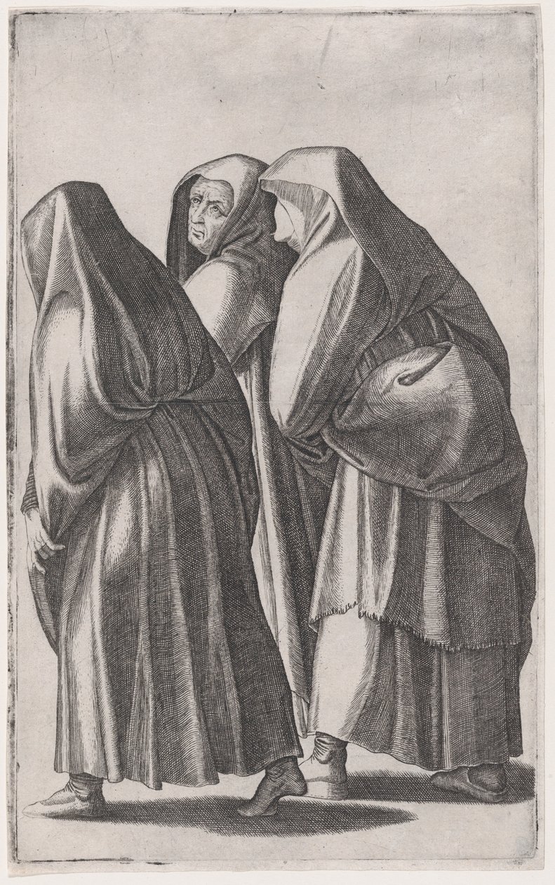 Trzy święte niewiasty idące do grobu ok. godz. 1514-36. autorstwa Agostino Veneziano