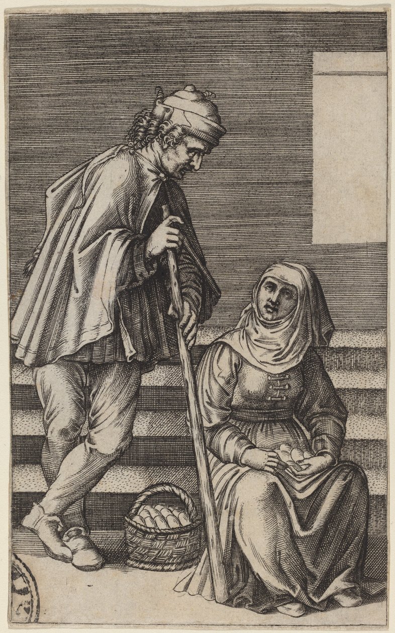 Wieśniaczka i Jajecznica autorstwa Agostino dei Musi after Raphael