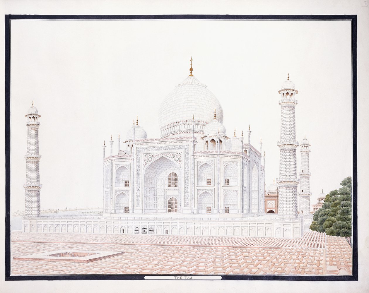 Taj, ok. godz. 1815 (ołówek, długopis, szary tusz, w/c) autorstwa Agra School