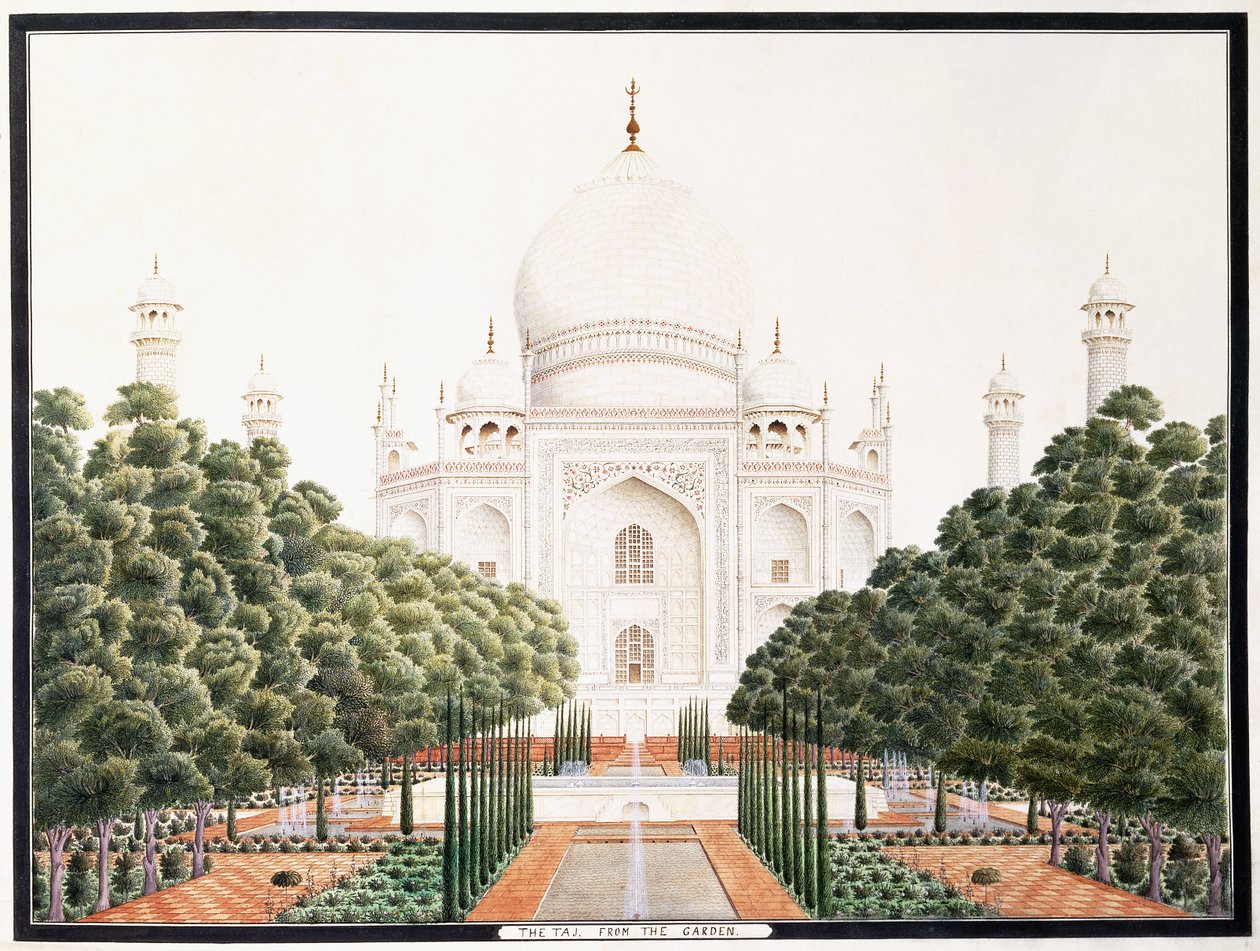 Taj z Ogrodu, ok. godz. 1815 autorstwa Agra School