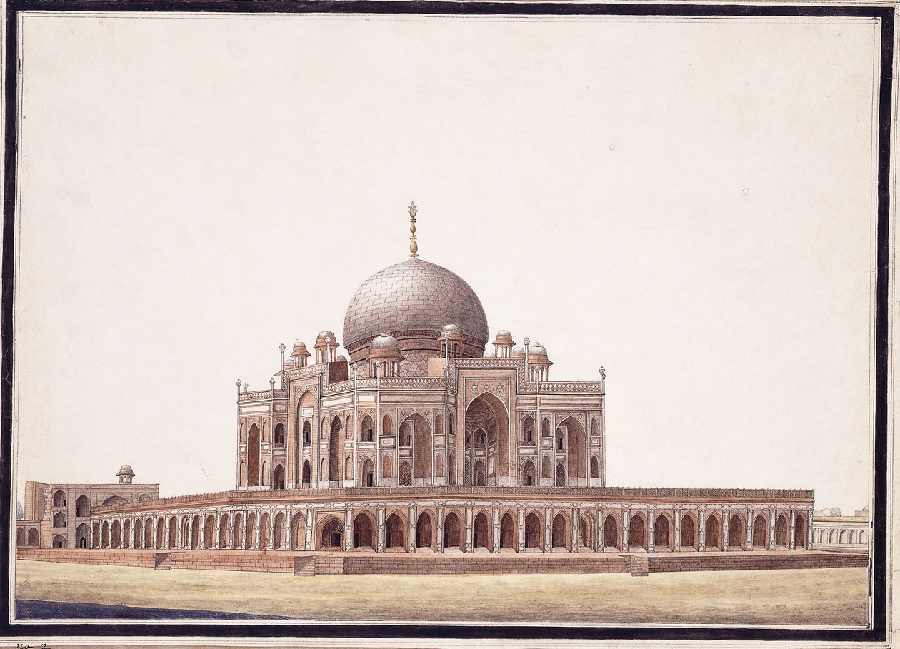 Grobowiec Humajuna, ok. 1820 r. autorstwa Agra School