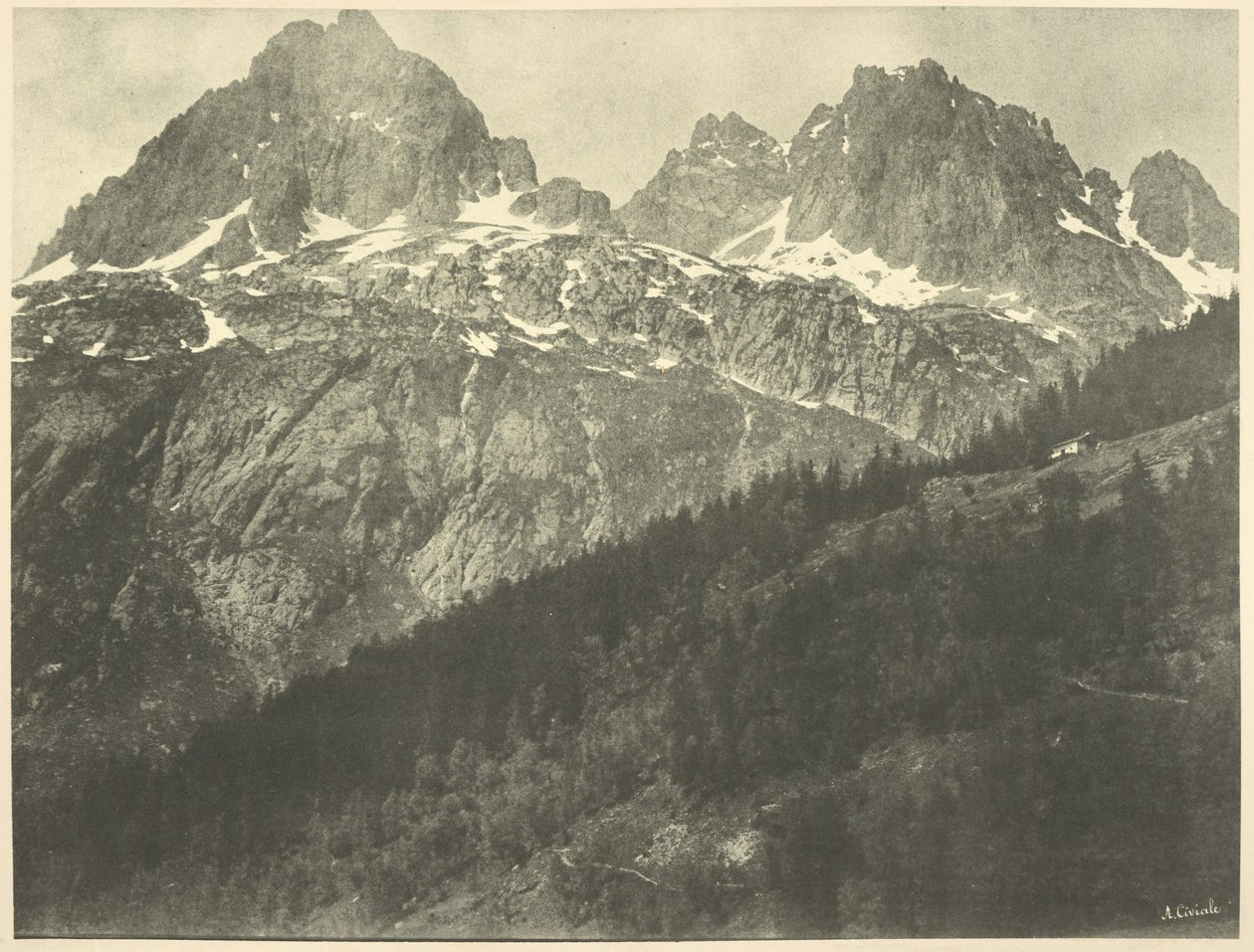 Les Aiguilles Rouges autorstwa Aimé Civiale