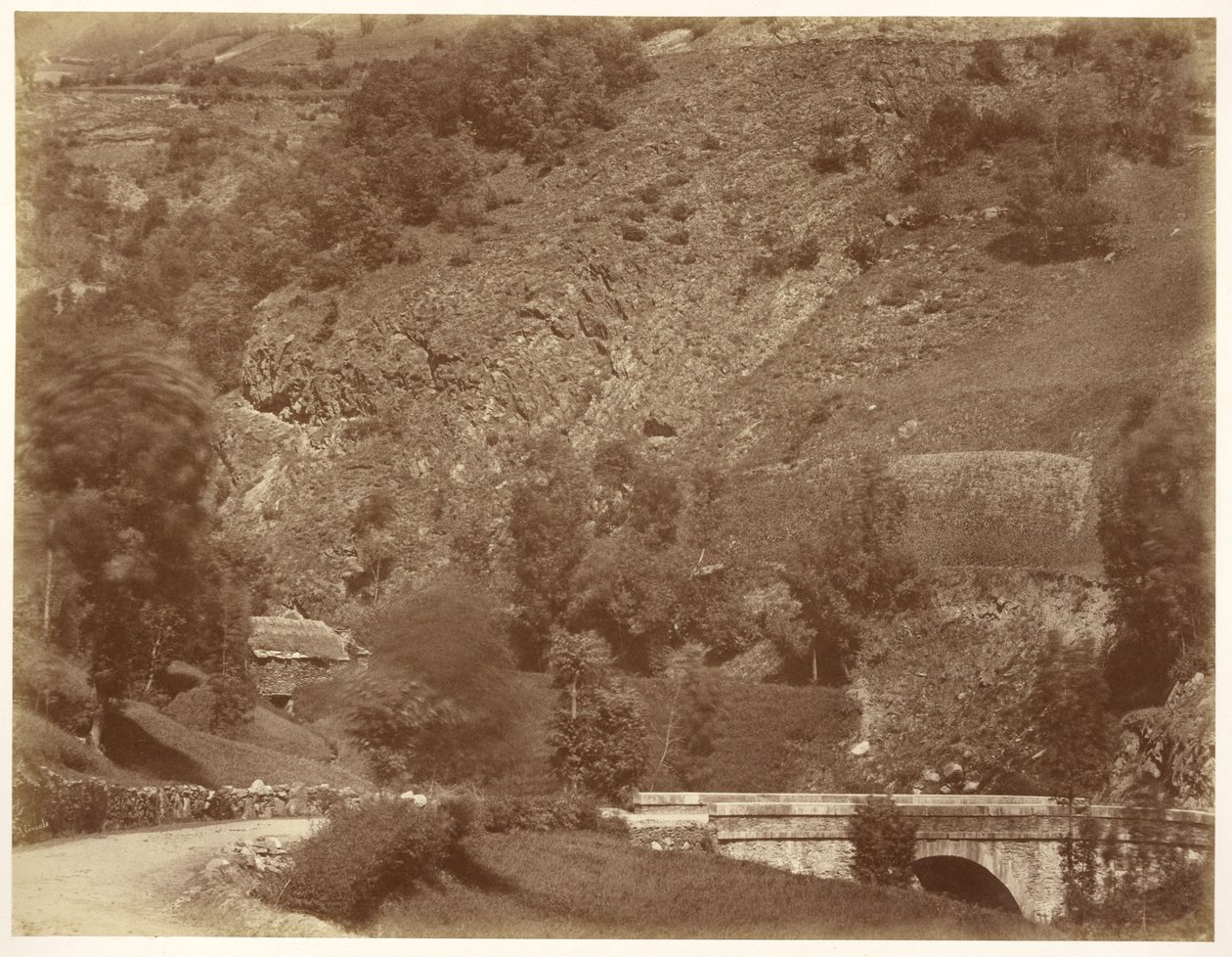 Pont Sur la Route de Bigorre (Coup de Vent) autorstwa Aimé Civiale