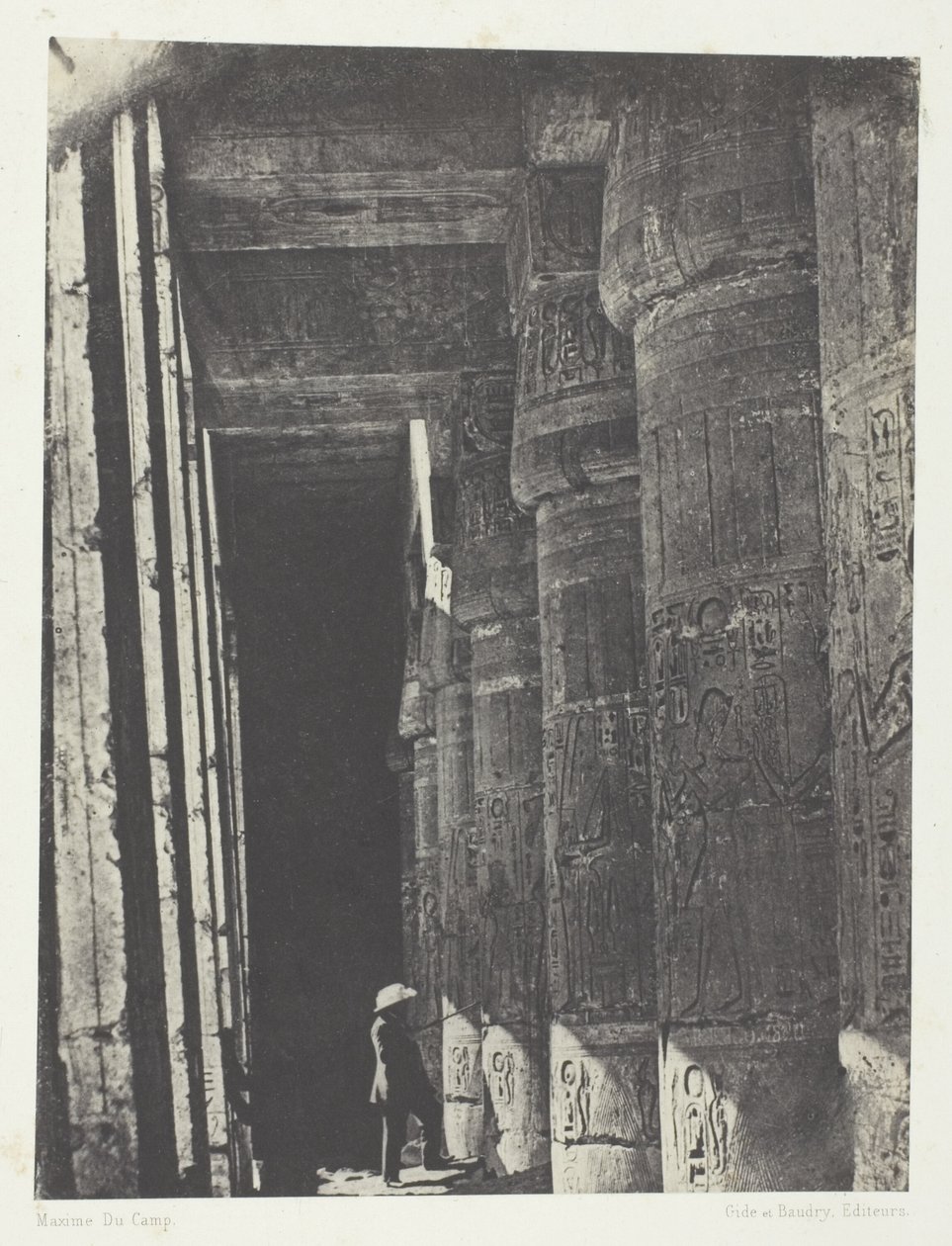 Medinet-Habou, Galeria Pałacu Ramzesa-Méiamouna; Teby autorstwa Aimé Rochas