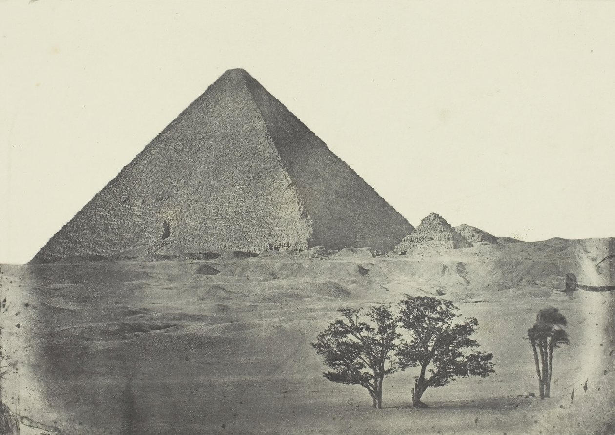 Piramida Cheopsa, Środkowy Egipt, 184951, wydrukowany w 1852 roku. autorstwa Aimé Rochas
