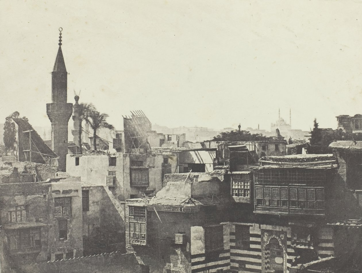 Widok ogólny wzięty z Zachodu, Le Kaire, 184951, wydrukowany w 1852 roku. autorstwa Aimé Rochas