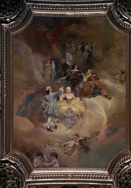 Tańcz przez wieki z sufitu sali balowej (mural) autorstwa Aimé Nicolas Morot