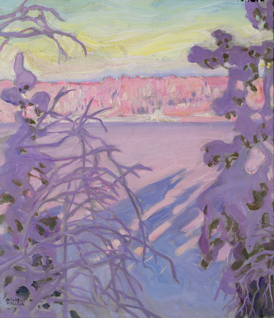 Pejzaż zimowy, 1917 autorstwa Akseli Valdemar Gallen Kallela
