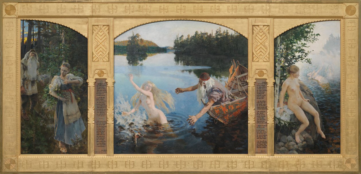 Mit o Aino, tryptyk autorstwa Akseli Gallen-Kallela