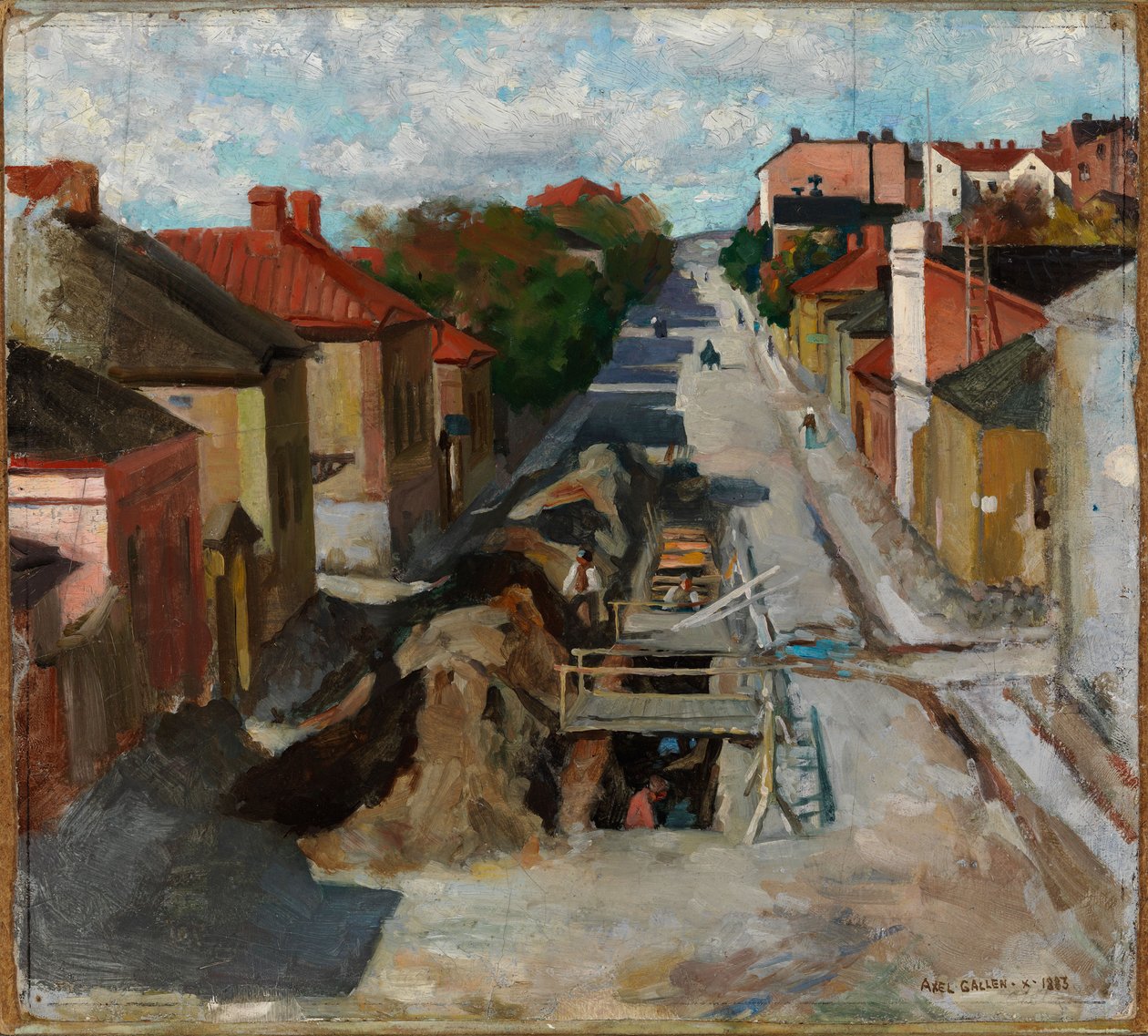 Widok z Fredrikinkatu autorstwa Akseli Gallen-Kallela