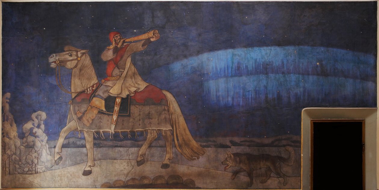 Kullervo jedzie na wojnę, 1901 autorstwa Akseli Gallen Kallela