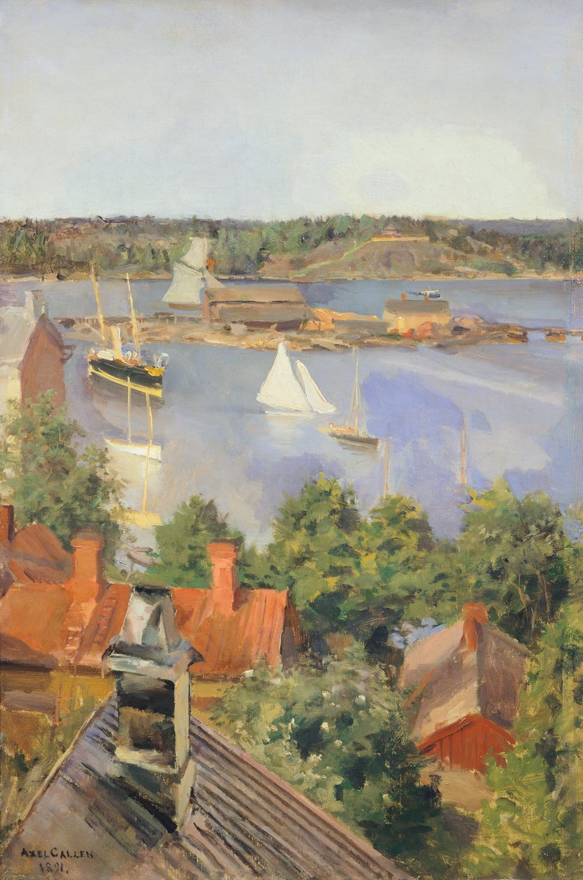 Port Północny w Helsinkach, autor: Akseli Gallen-Kallela, Finlandia, XIX wiek autorstwa Akseli Valdemar Gallen Kallela