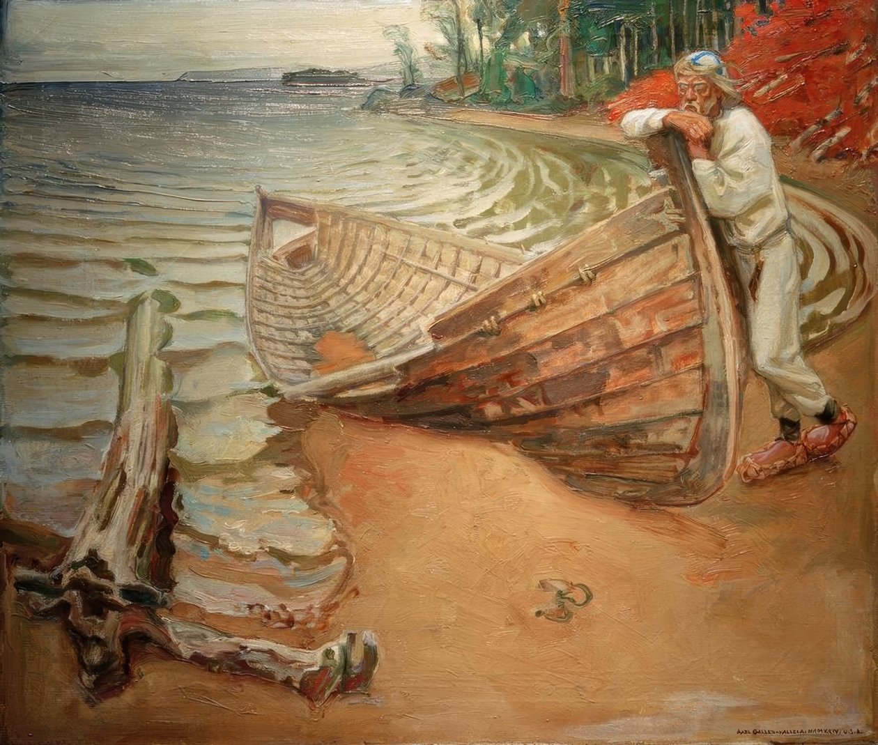 A.Gallen-Kallela, Zawodząca łódź autorstwa Akseli Valdemar Gallen Kallela