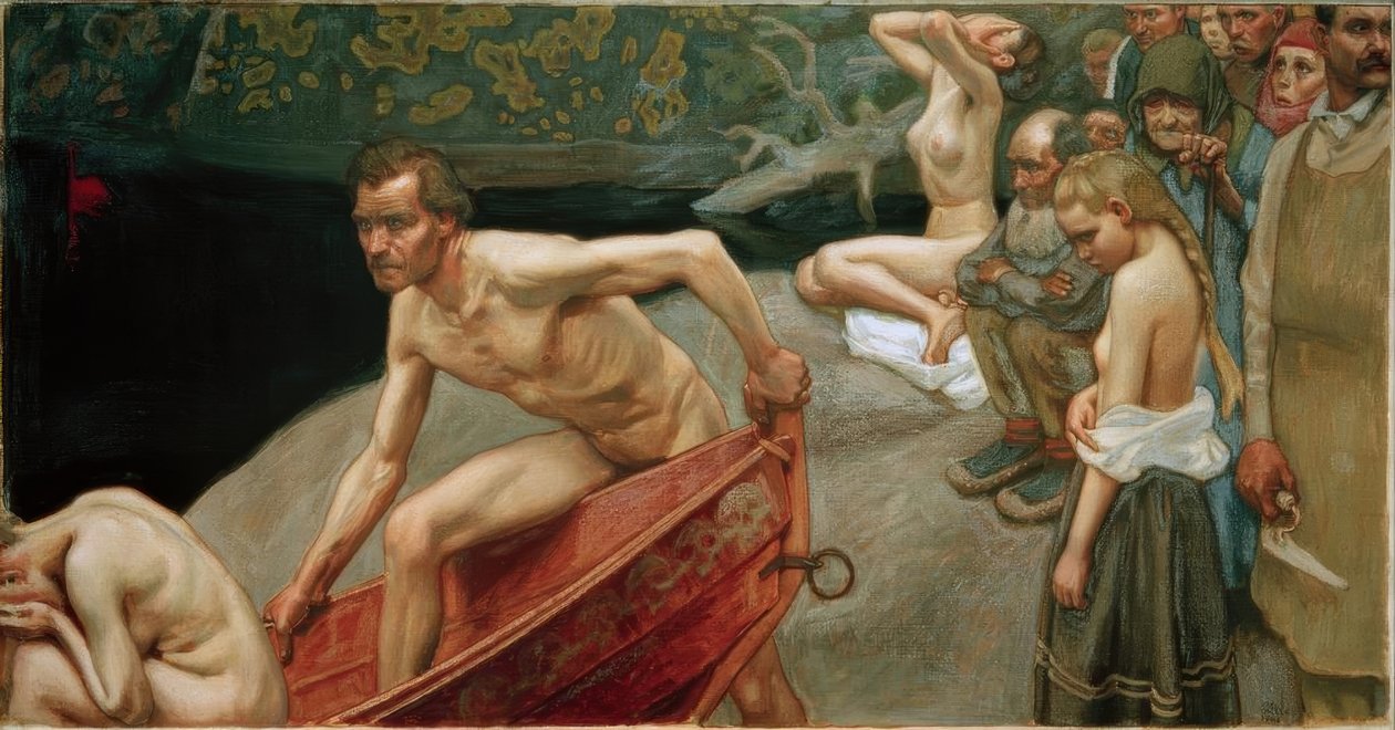 Na rzece Tuonela autorstwa Akseli Valdemar Gallen Kallela