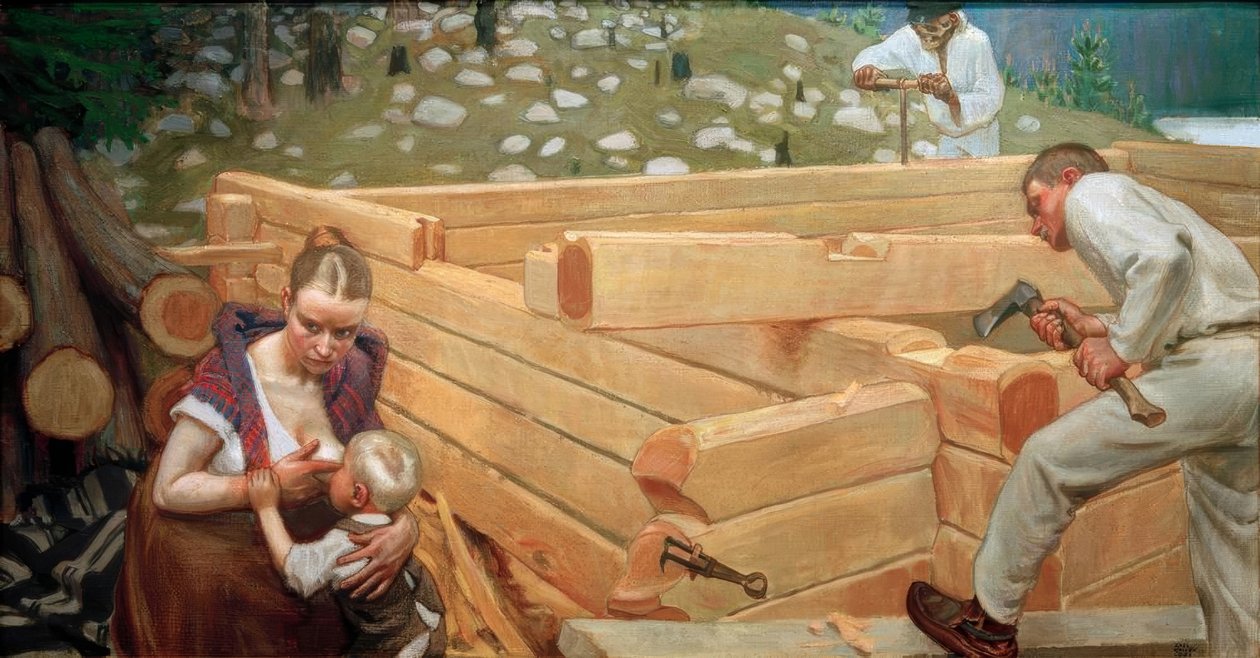 Budować autorstwa Akseli Valdemar Gallen Kallela